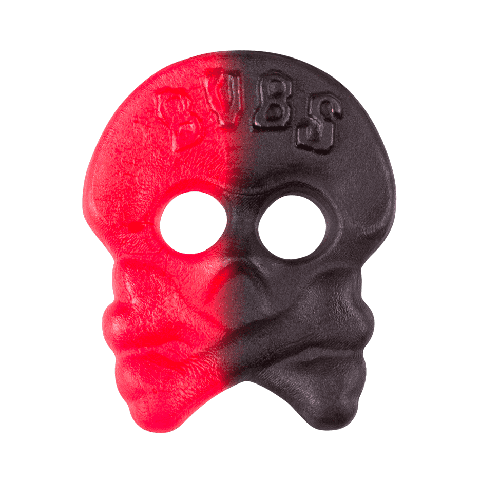 Bubs Raspberry/Liquorice Skull